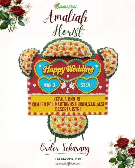 Papan Bunga Pernikahan Sidokarto
